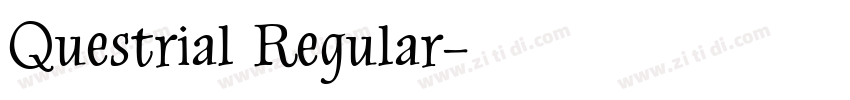 Questrial Regular字体转换